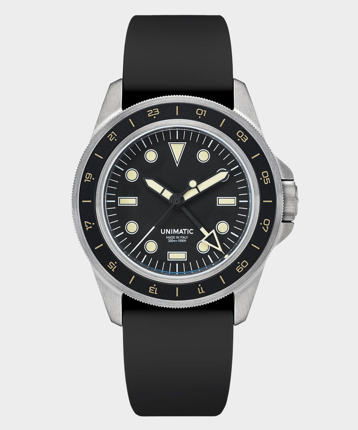 Todd Snyder UNIMATIC U1-GMT-DHB Heritage Diver Watch - Black
