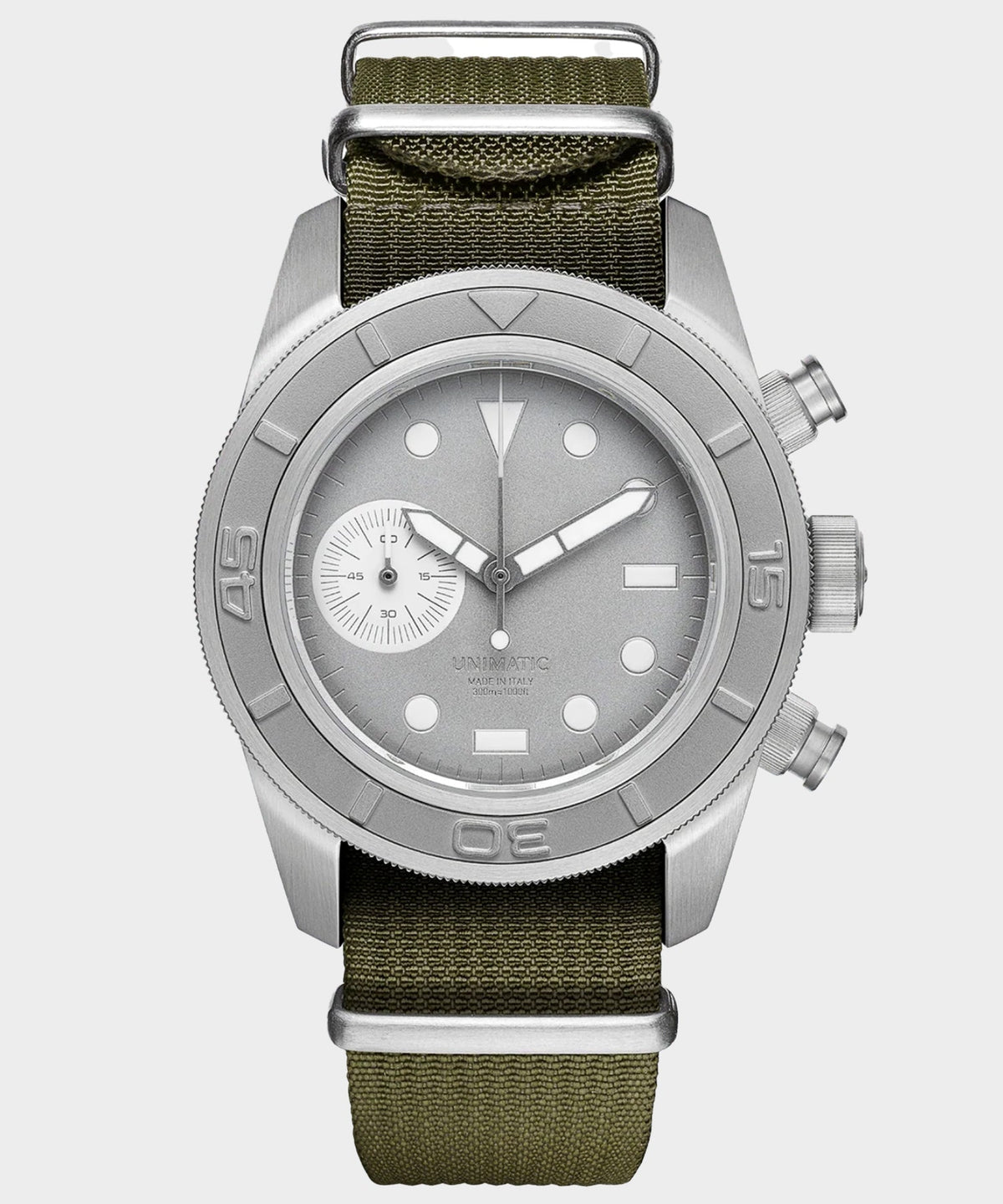 Todd Snyder UNIMATIC Modello Tre U3-AEG Chronograph Watch - Olive