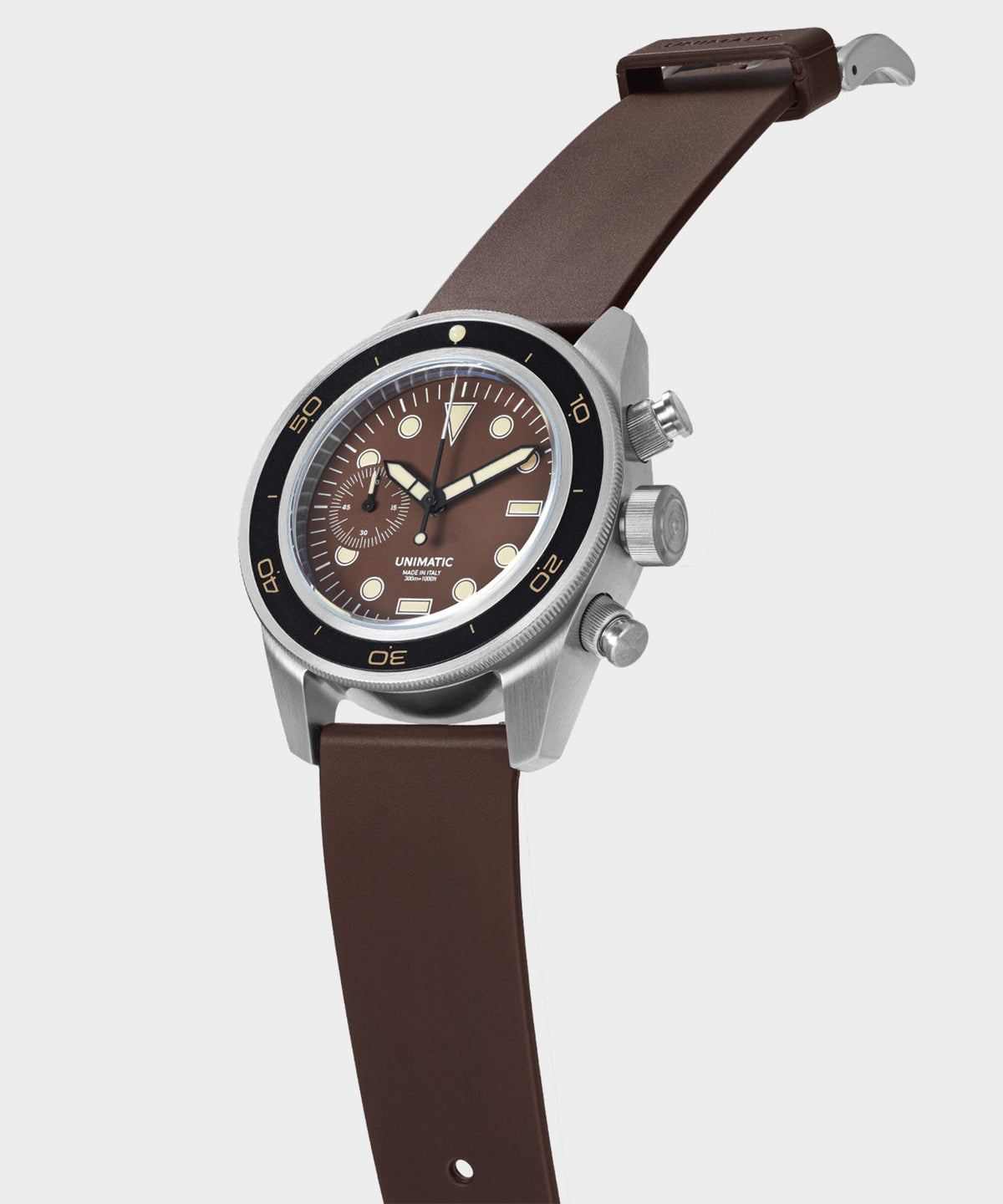 Todd Snyder UNIMATIC U3-DHBR Heritage Chronograph Diver Watch - Brown