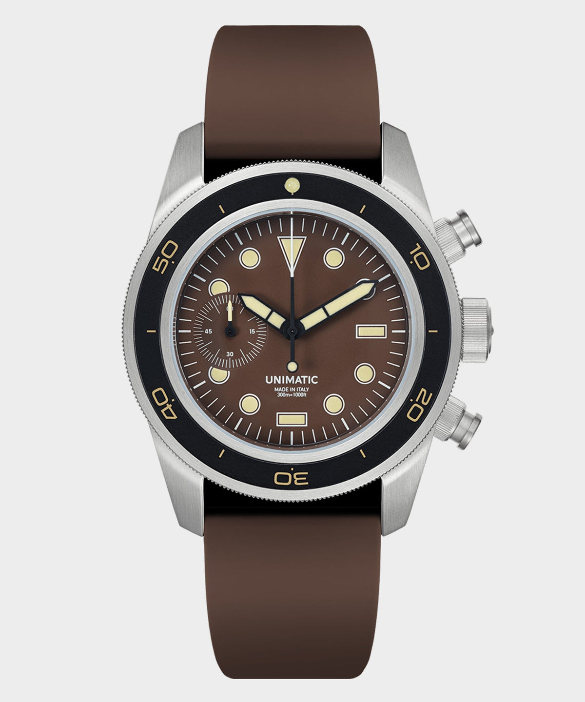 Todd Snyder UNIMATIC U3-DHBR Heritage Chronograph Diver Watch - Brown