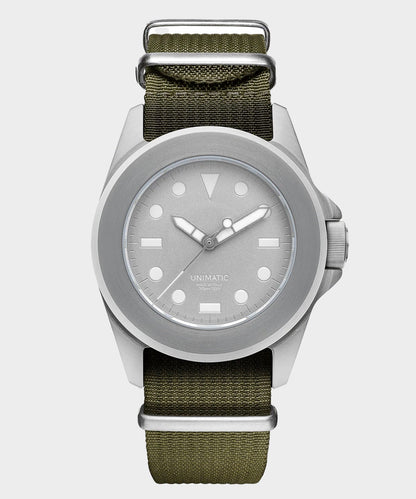 Todd Snyder UNIMATIC Modello Quattro U4-AEG Time Only Watch - Olive