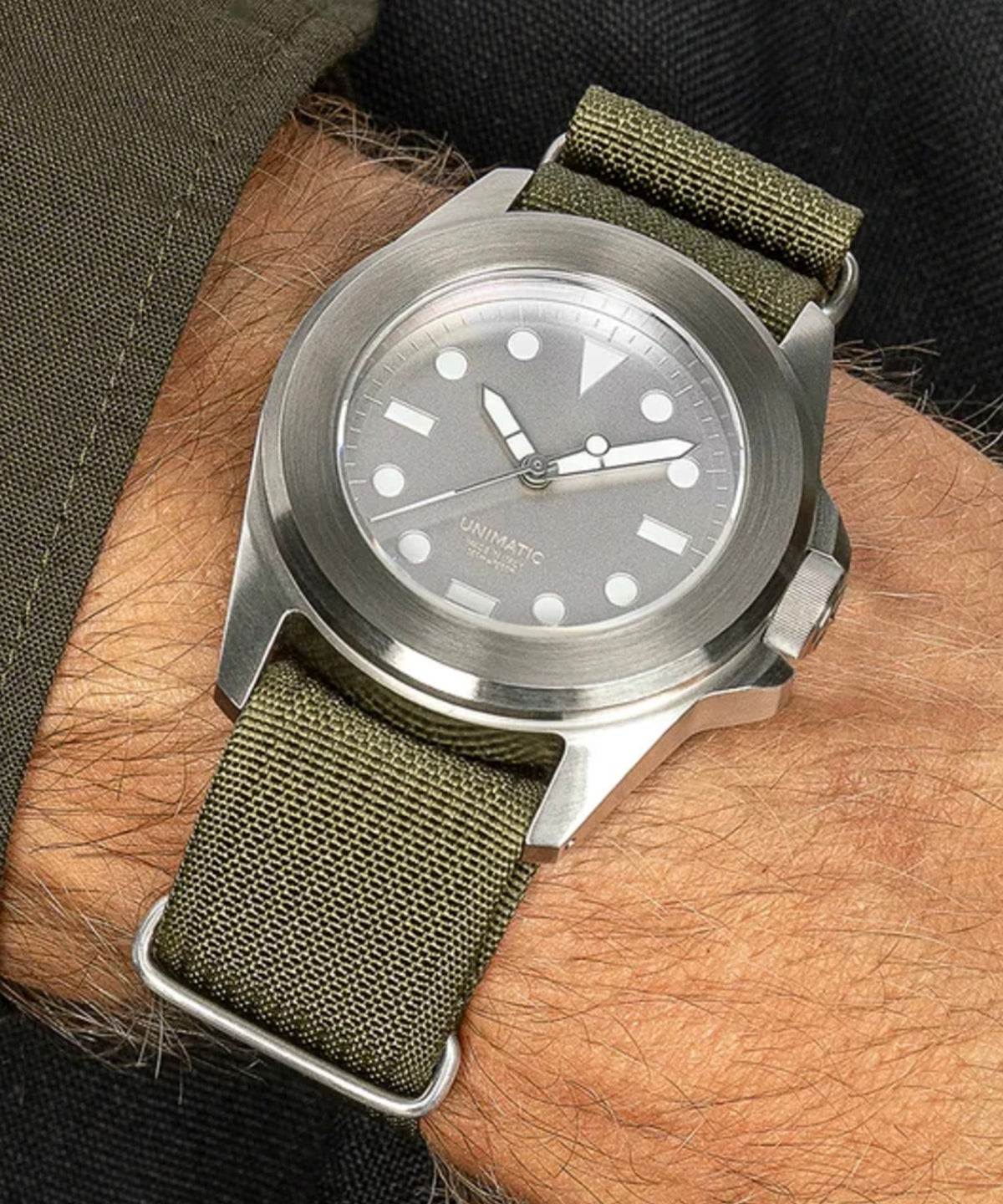 Todd Snyder UNIMATIC Modello Quattro U4-AEG Time Only Watch - Olive