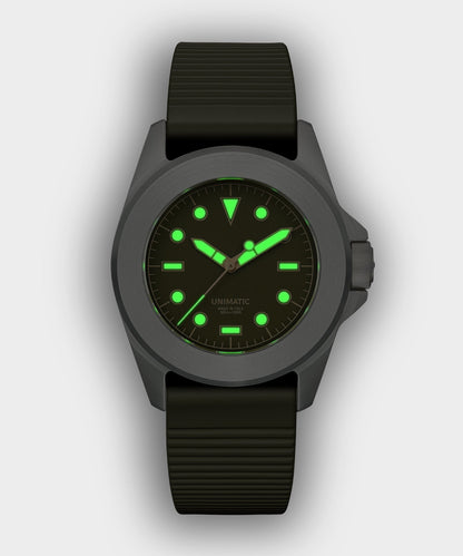Todd Snyder UNIMATIC U4S Classic Military Watch - Olive
