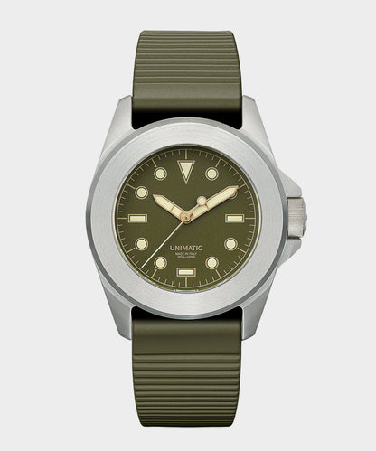 Todd Snyder UNIMATIC U4S Classic Military Watch - Olive