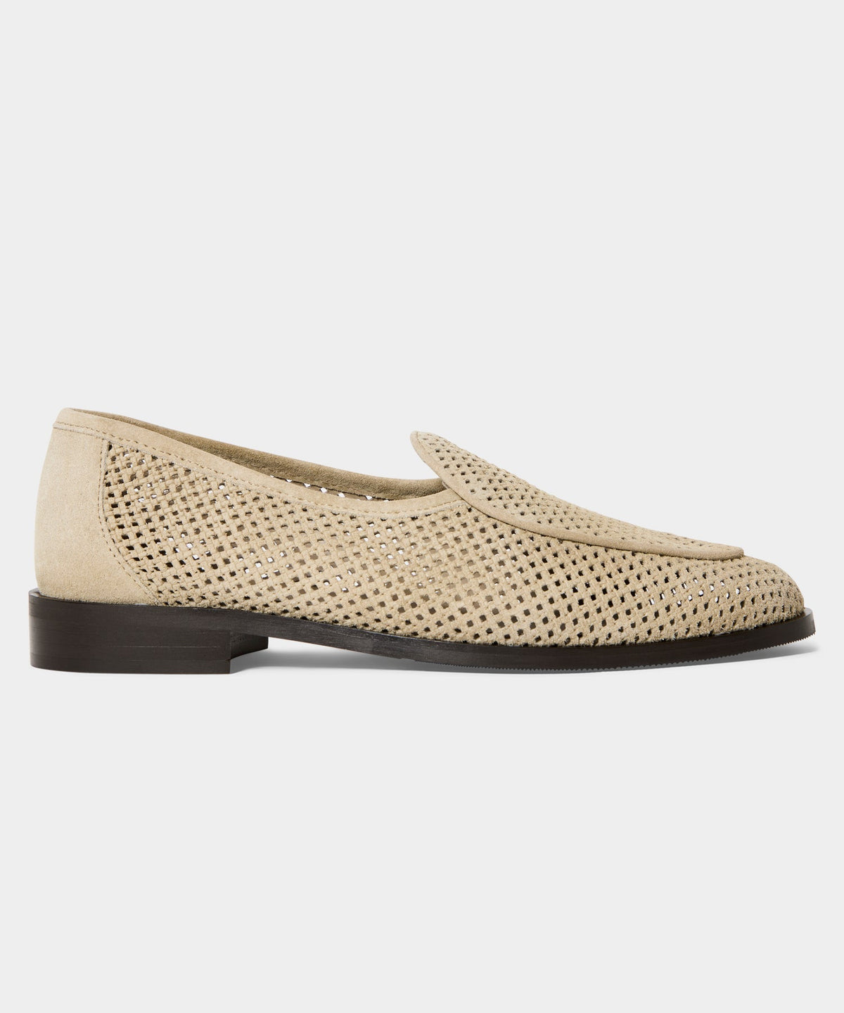 Todd Snyder Jacques Solovière Suede Fishnet Loafer - Olive