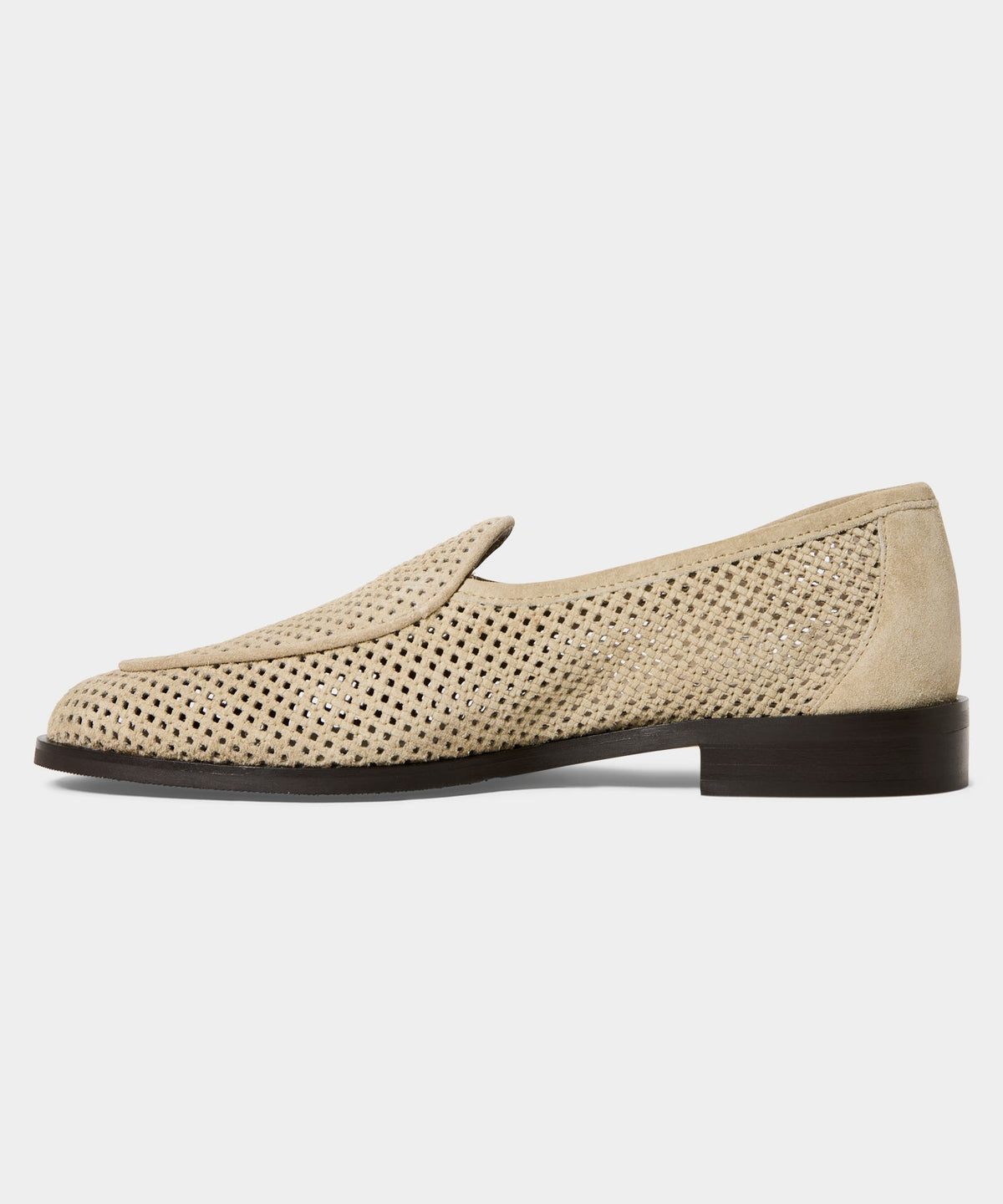 Todd Snyder Jacques Solovière Suede Fishnet Loafer - Olive