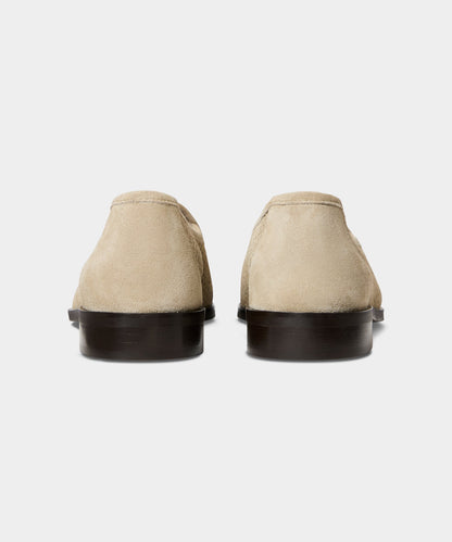 Todd Snyder Jacques Solovière Suede Fishnet Loafer - Olive