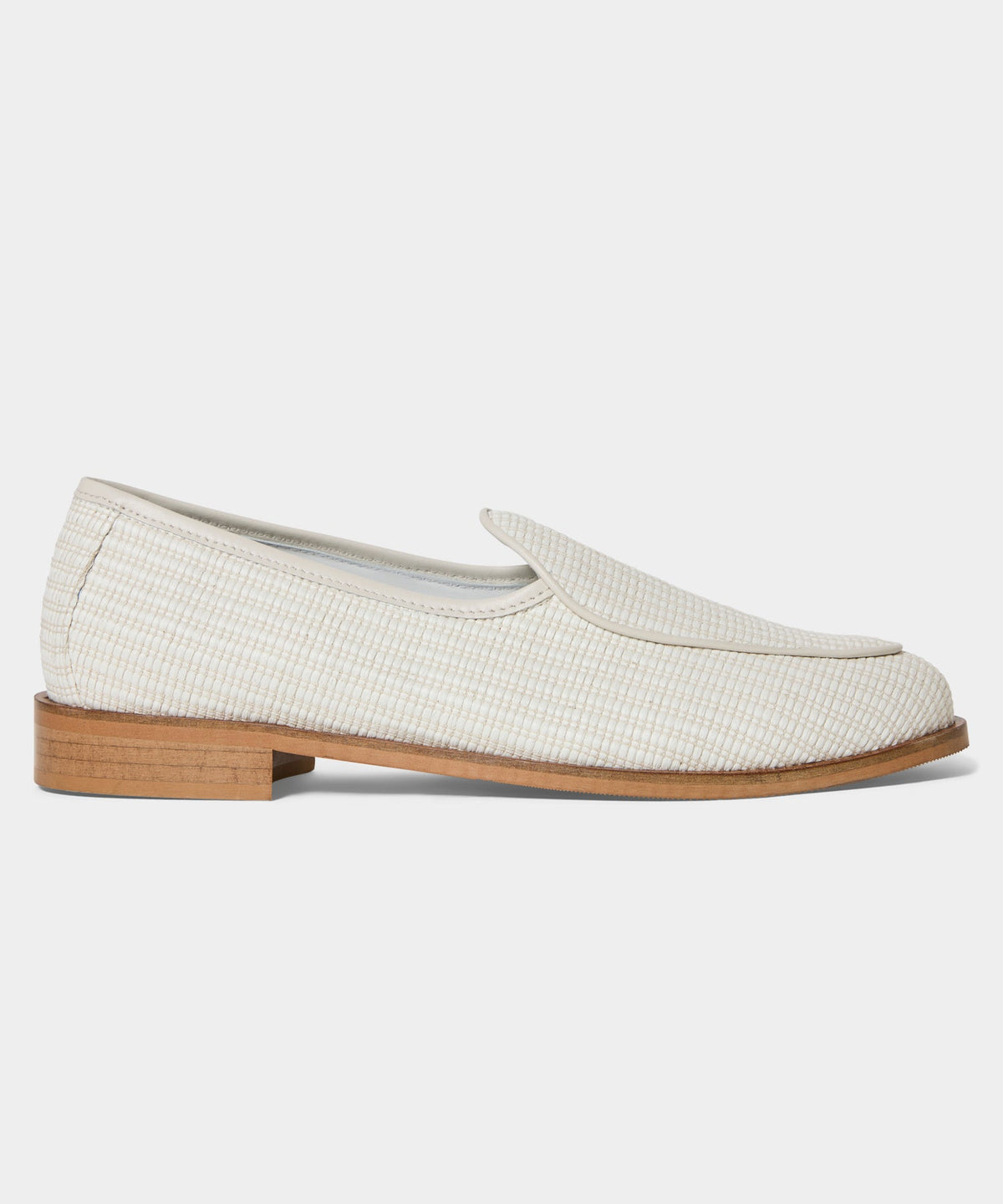 Todd Snyder Jacques Solovière Raffia Anorio Loafer - White