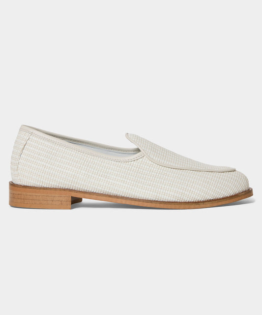 Todd Snyder Jacques Solovière Raffia Anorio Loafer - White