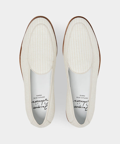 Todd Snyder Jacques Solovière Raffia Anorio Loafer - White