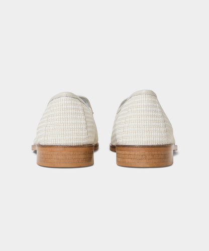 Todd Snyder Jacques Solovière Raffia Anorio Loafer - White