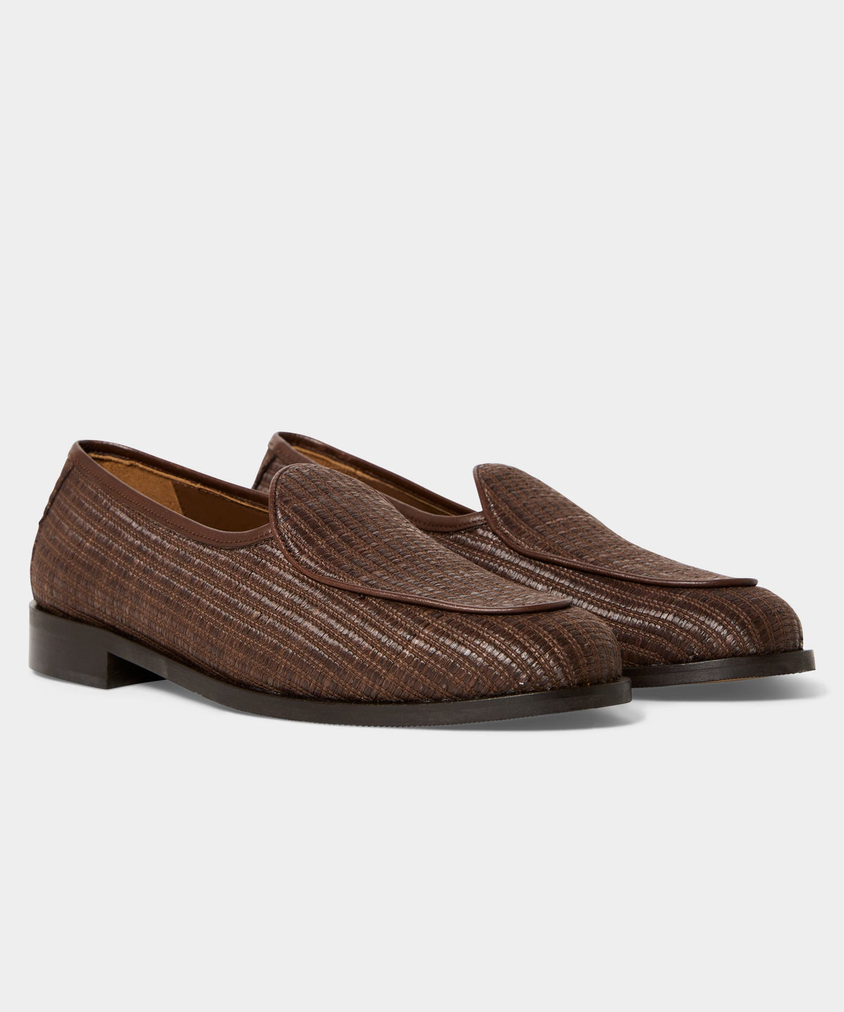 Todd Snyder Jacques Solovière Raffia Anorio Loafer - Brown