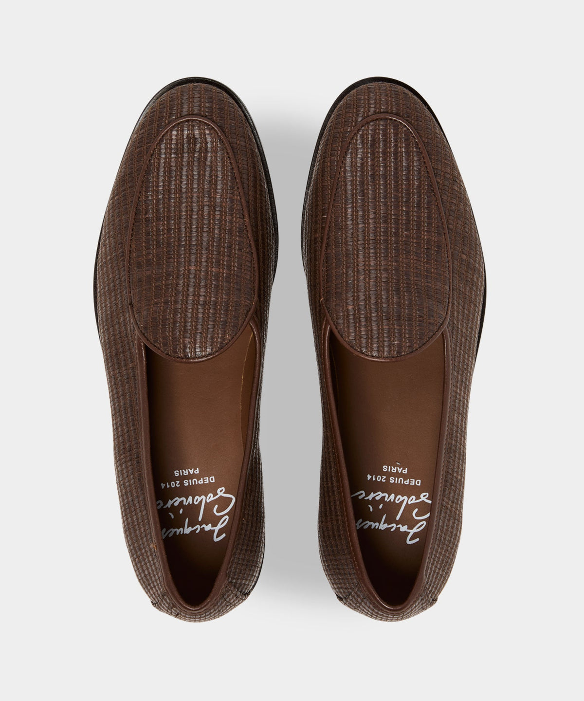 Todd Snyder Jacques Solovière Raffia Anorio Loafer - Brown