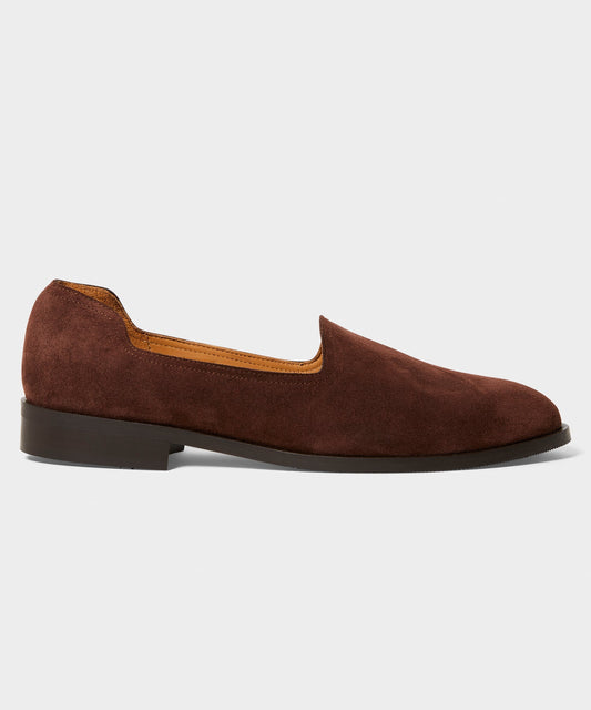 Todd Snyder Todd Snyder x Jacques Solovière Suede Slipper - Oxblood Red