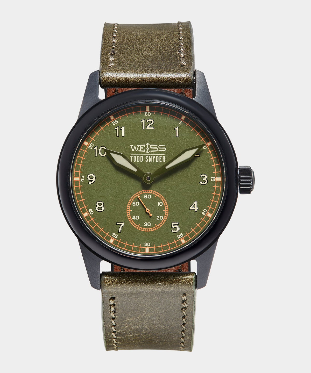 Todd Snyder Todd Snyder x Weiss Watch Company 38MM Standard Issue Watch - Olive