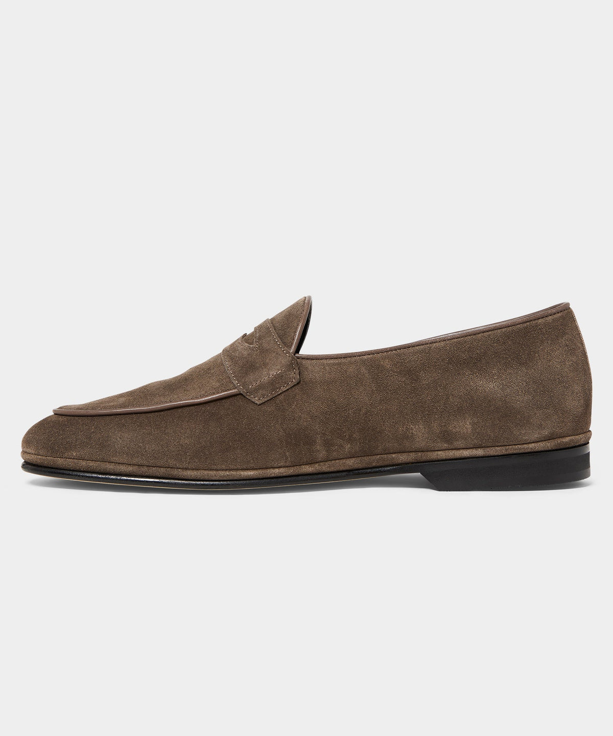 Todd Snyder Todd Snyder X Rubinacci Unlined Suede Penny Loafer - Pepper