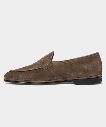 Todd Snyder Todd Snyder X Rubinacci Unlined Suede Penny Loafer - Pepper