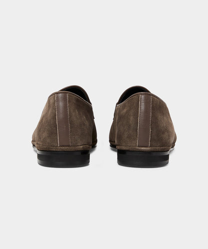 Todd Snyder Todd Snyder X Rubinacci Unlined Suede Penny Loafer - Pepper