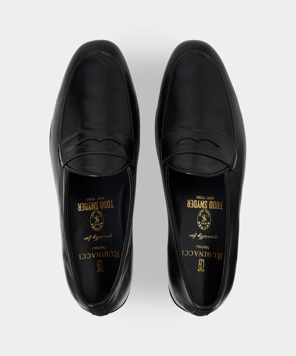 Todd Snyder Todd Snyder X Rubinacci Unlined Leather Penny Loafer - Black
