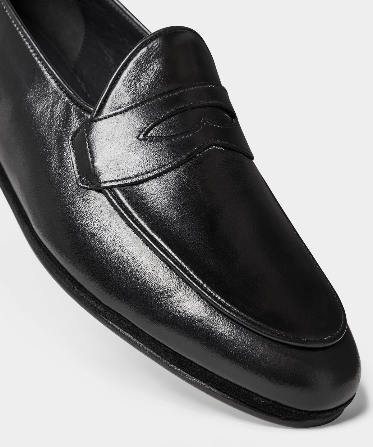 Todd Snyder Todd Snyder X Rubinacci Unlined Leather Penny Loafer - Black