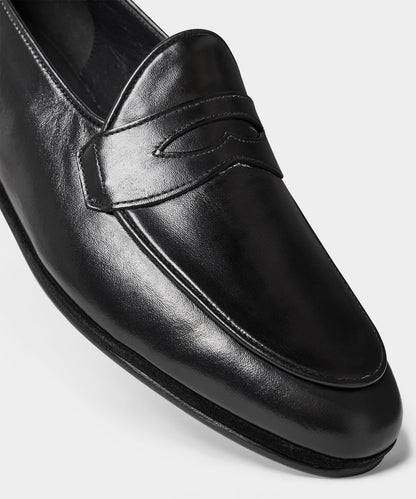 Todd Snyder Todd Snyder X Rubinacci Unlined Leather Penny Loafer - Black