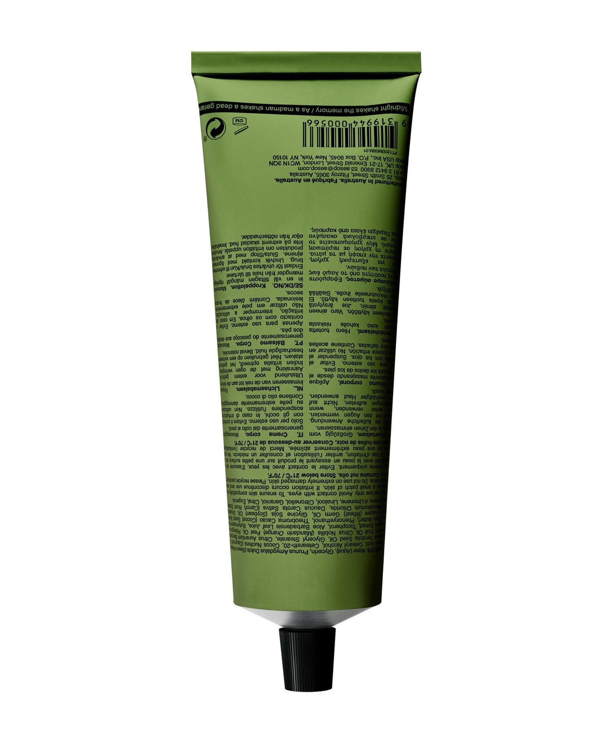 Todd Snyder Aesop Geranium Leaf Body Balm Tube 120ml - Black