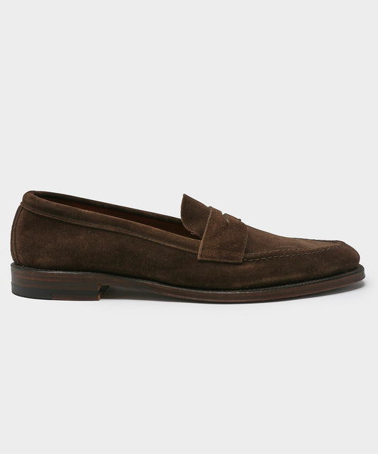 Todd Snyder Alden Suede Penny Loafer - Dark Brown
