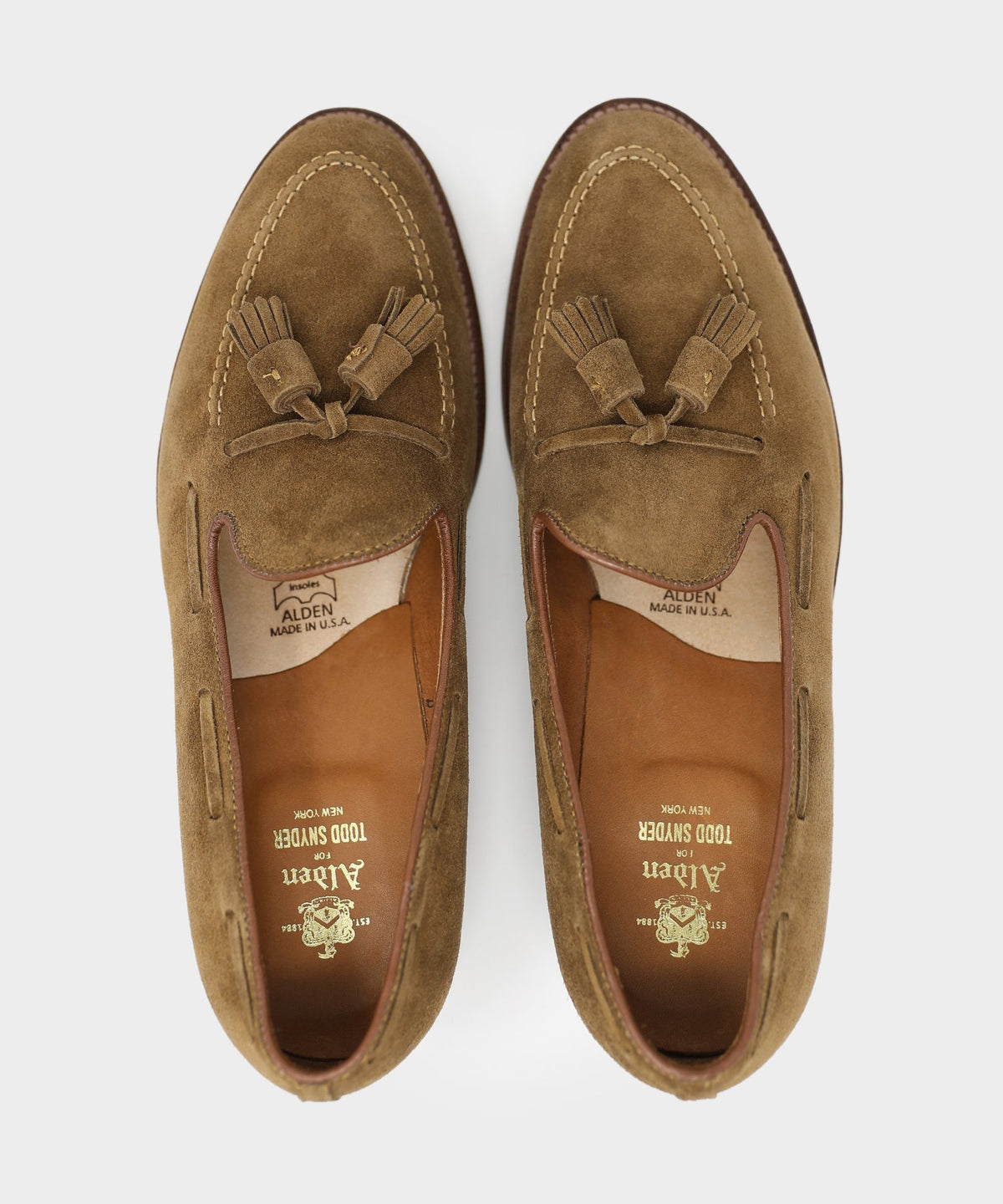 Todd Snyder Alden Suede Tassel Loafer - Snuff