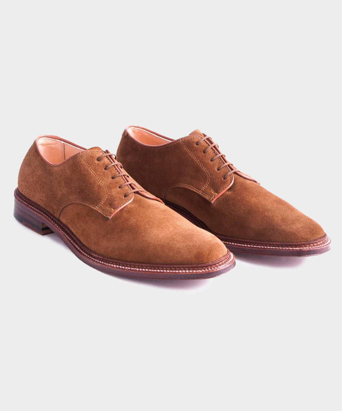 Todd Snyder Alden Unlined Suede Plain Toe Blucher - Snuff