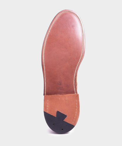 Todd Snyder Alden Unlined Suede Plain Toe Blucher - Snuff
