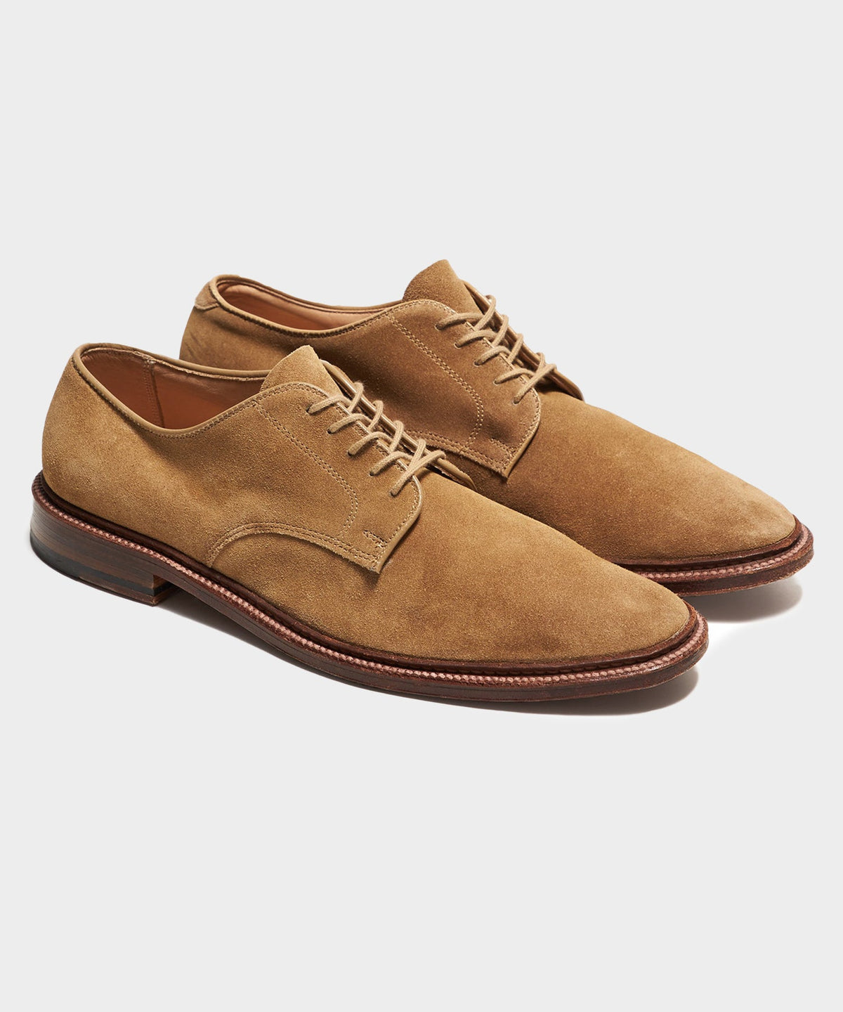 Todd Snyder Alden Unlined Suede Plain Toe Blucher - Tan