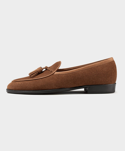 Todd Snyder Baudoin & Lange Exclusive Suede Seine Tassel Loafer - Tan