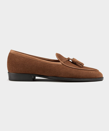 Todd Snyder Baudoin & Lange Exclusive Suede Seine Tassel Loafer - Tan