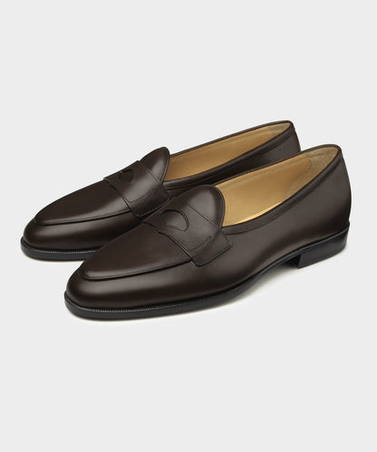 Todd Snyder Baudoin & Lange Leather Grand Fleurus Penny Loafer - Dark Brown