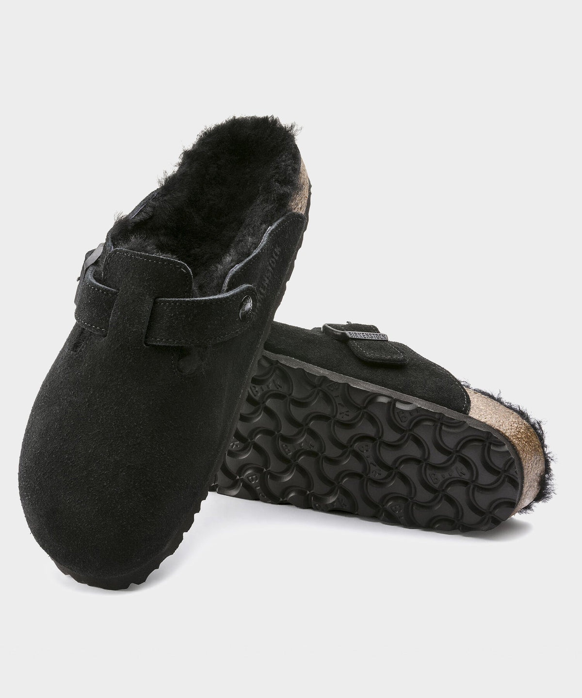 Todd Snyder Birkenstock Boston Shearling Mule - Black