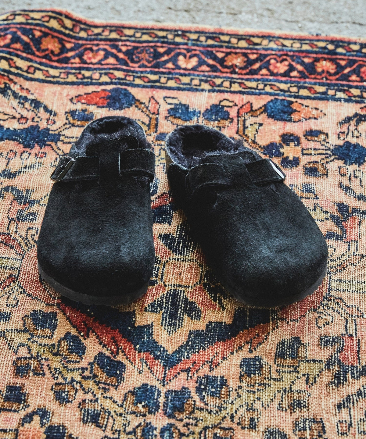 Todd Snyder Birkenstock Boston Shearling Mule - Black