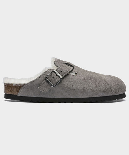 Todd Snyder Birkenstock Boston Shearling Mule - Grey