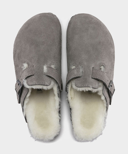 Todd Snyder Birkenstock Boston Shearling Mule - Grey