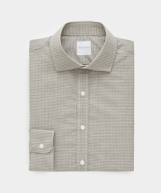 Todd Snyder Brown Tattersall Merino Dress Shirt - Brown