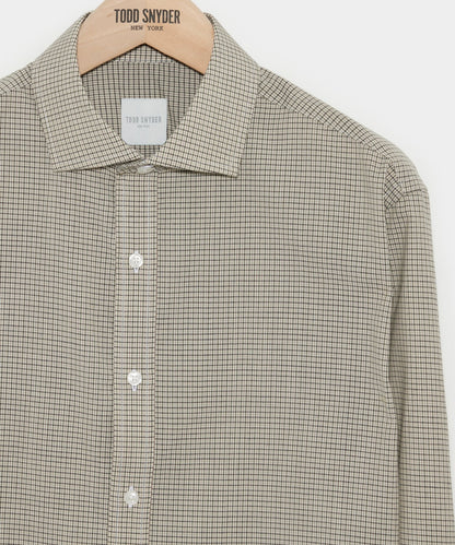Todd Snyder Brown Tattersall Merino Dress Shirt - Brown