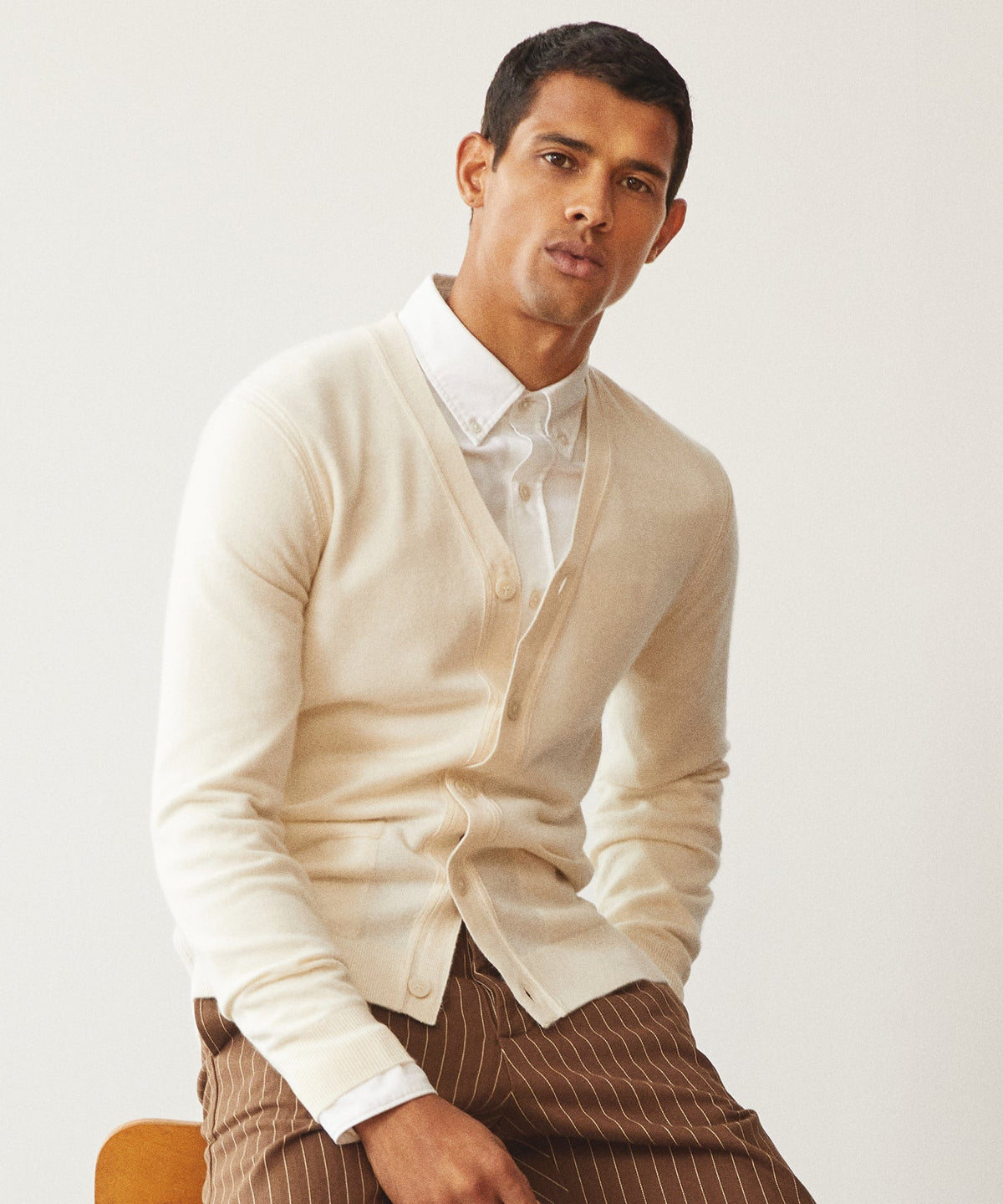 Todd Snyder Cashmere Cardigan - Bisque
