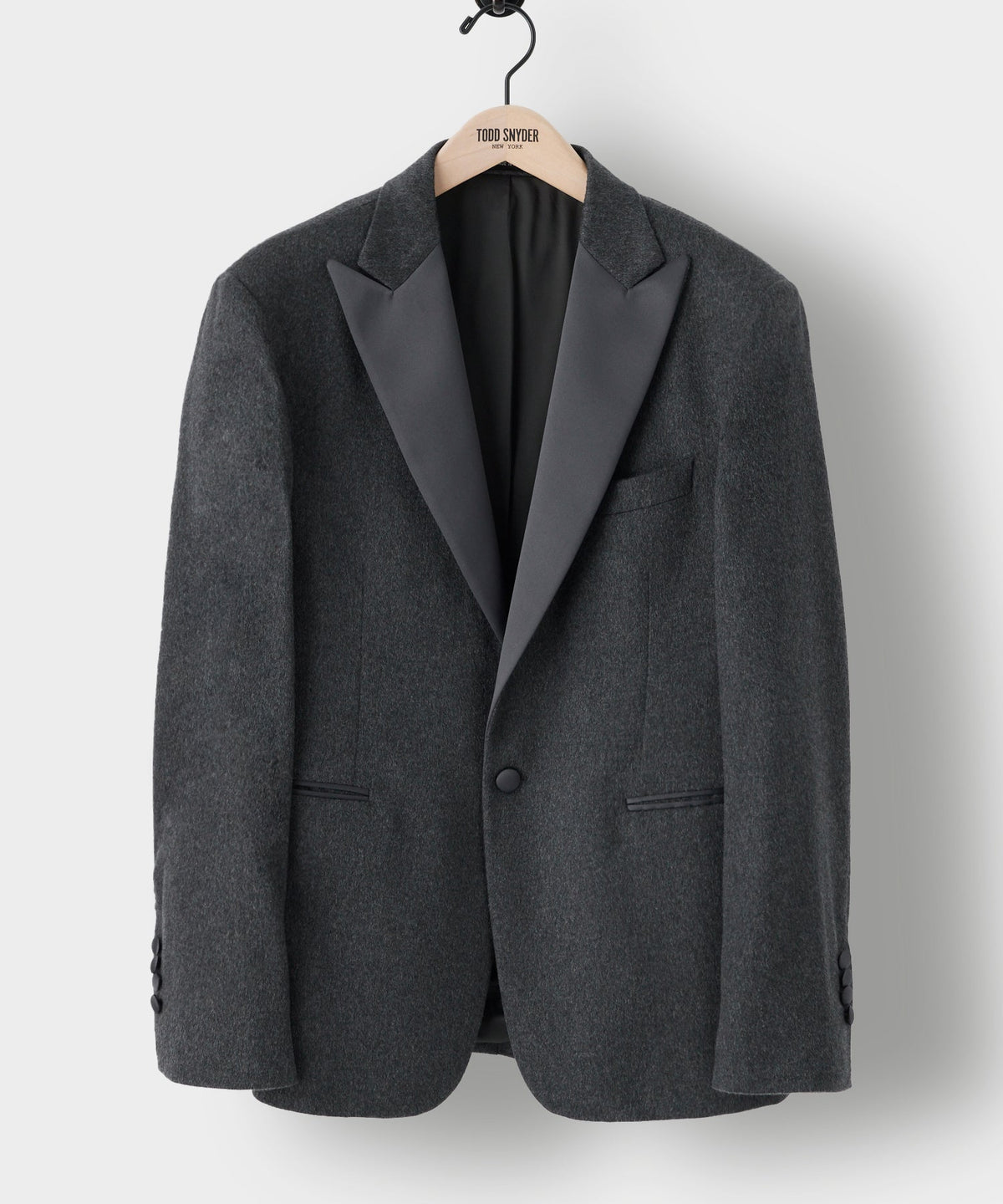 Todd Snyder Italian Cashmere Peak Lapel Tuxedo Jacket - Grey