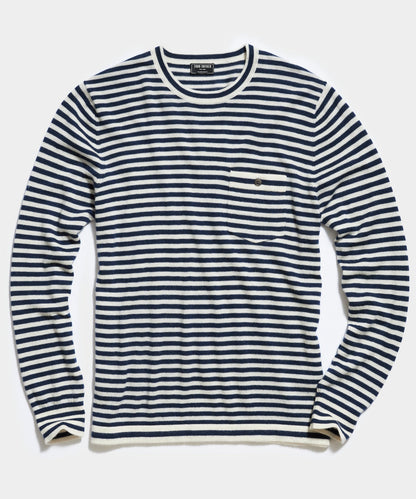 Todd Snyder Premium Cashmere Pocket Tee - Navy