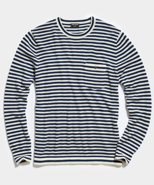 Todd Snyder Premium Cashmere Pocket Tee - Navy