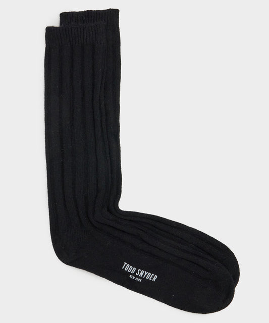 Todd Snyder Cashmere Sock - Black