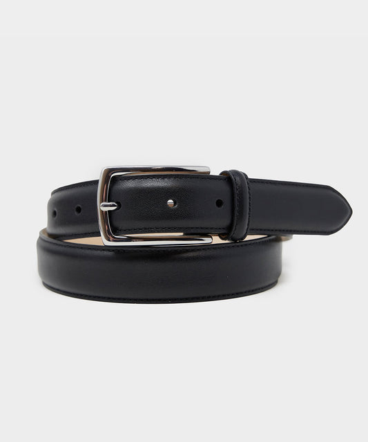 Todd Snyder Classic Leather Dress Belt - Black