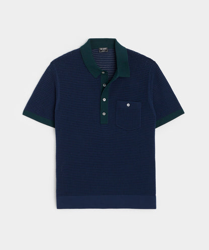 Todd Snyder Club Sweater Polo - Gunmetal
