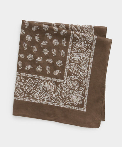 Todd Snyder Cotton Bandana Neckerchief - Brown