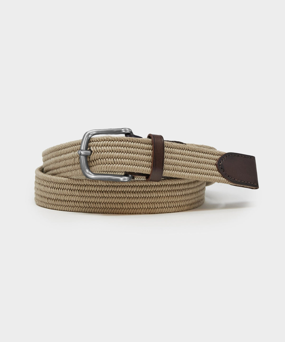 Todd Snyder Cotton Stretch Braided Belt - Baja Dunes