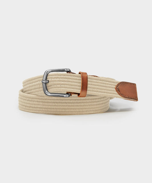 Todd Snyder Cotton Stretch Braided Belt - Canvas